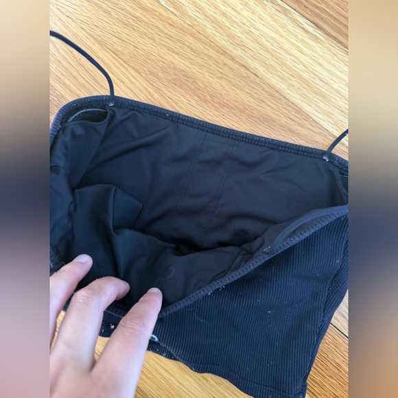 Alo Ribbed Spaghetti Strap Top - Picture 3 of 7